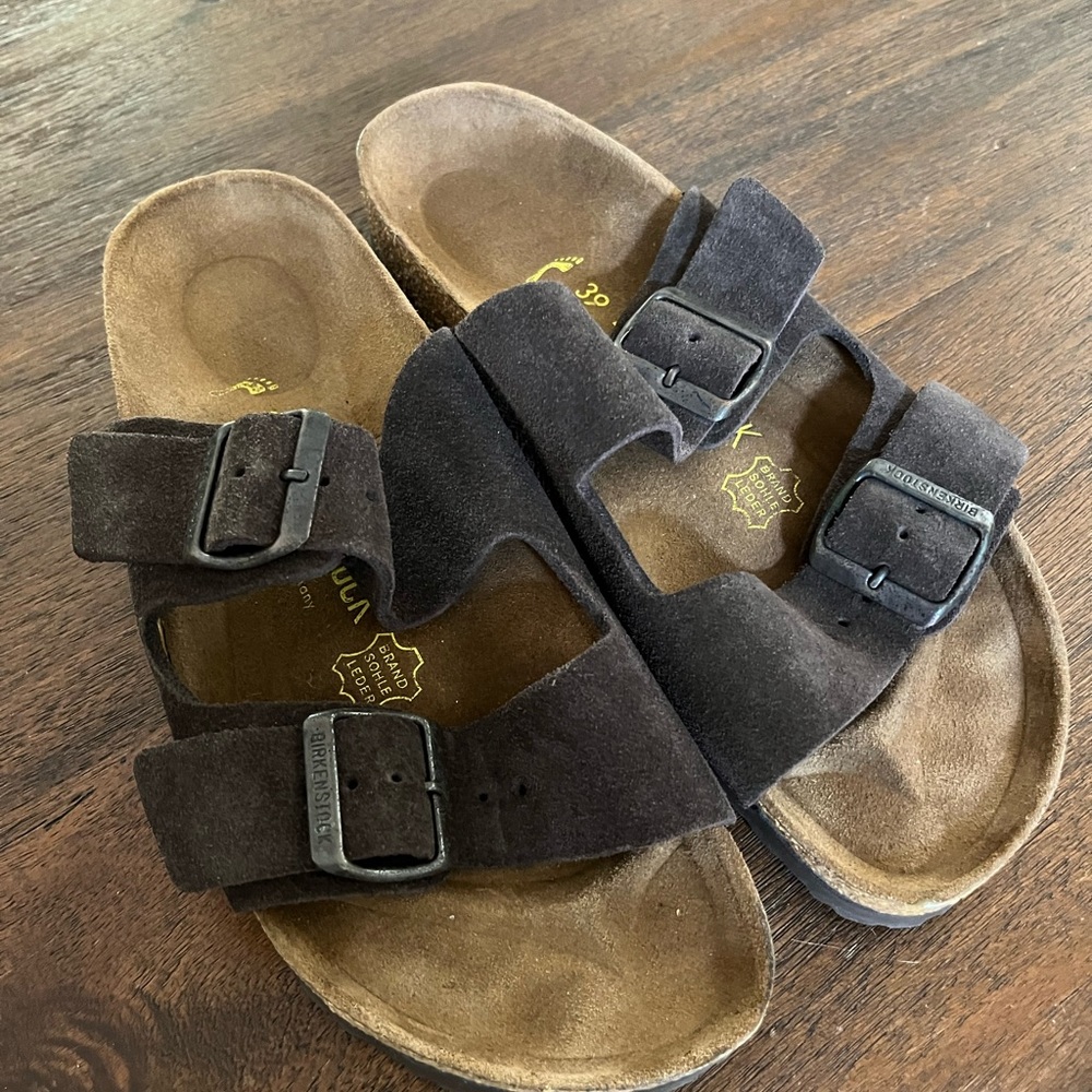 Birkenstock Buckle Brown Shoes Sz 39